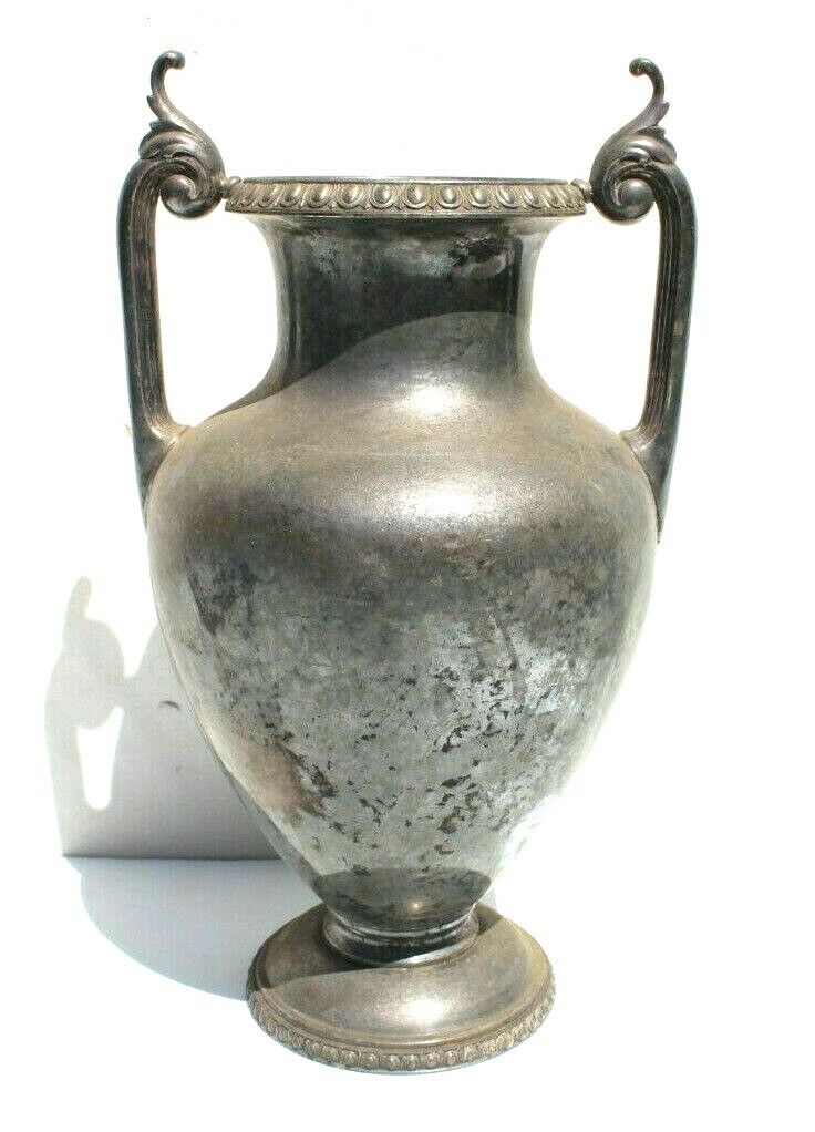 Vintage Antique 1920s Silver Plate Wallace Bros Blank Large Trophy
