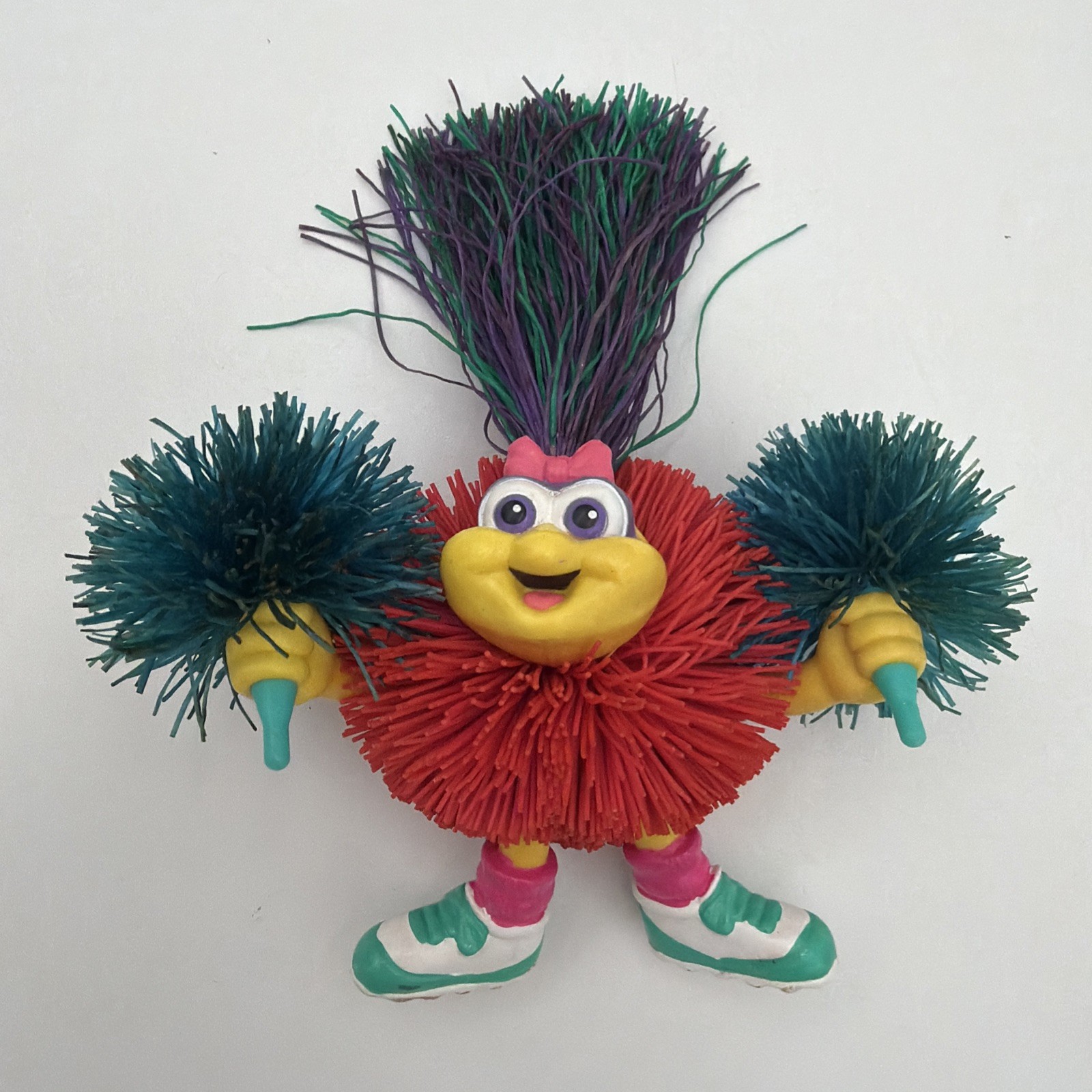 Koosh Lings 1996 Vintage Pink Bow Girl Sensory Kids Toy 3.5"
