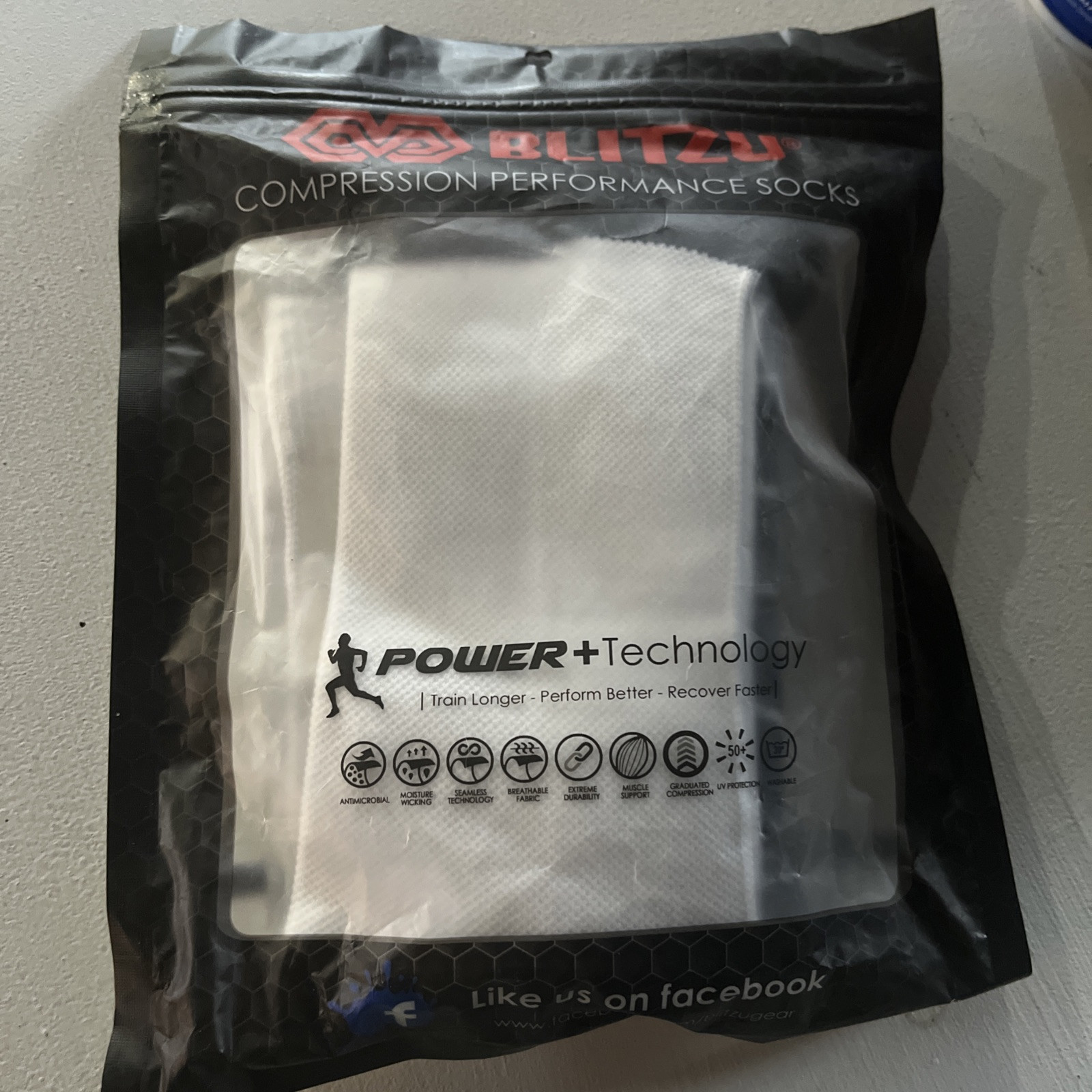 NIP WHITE Blitzu compression Performance socks Size S