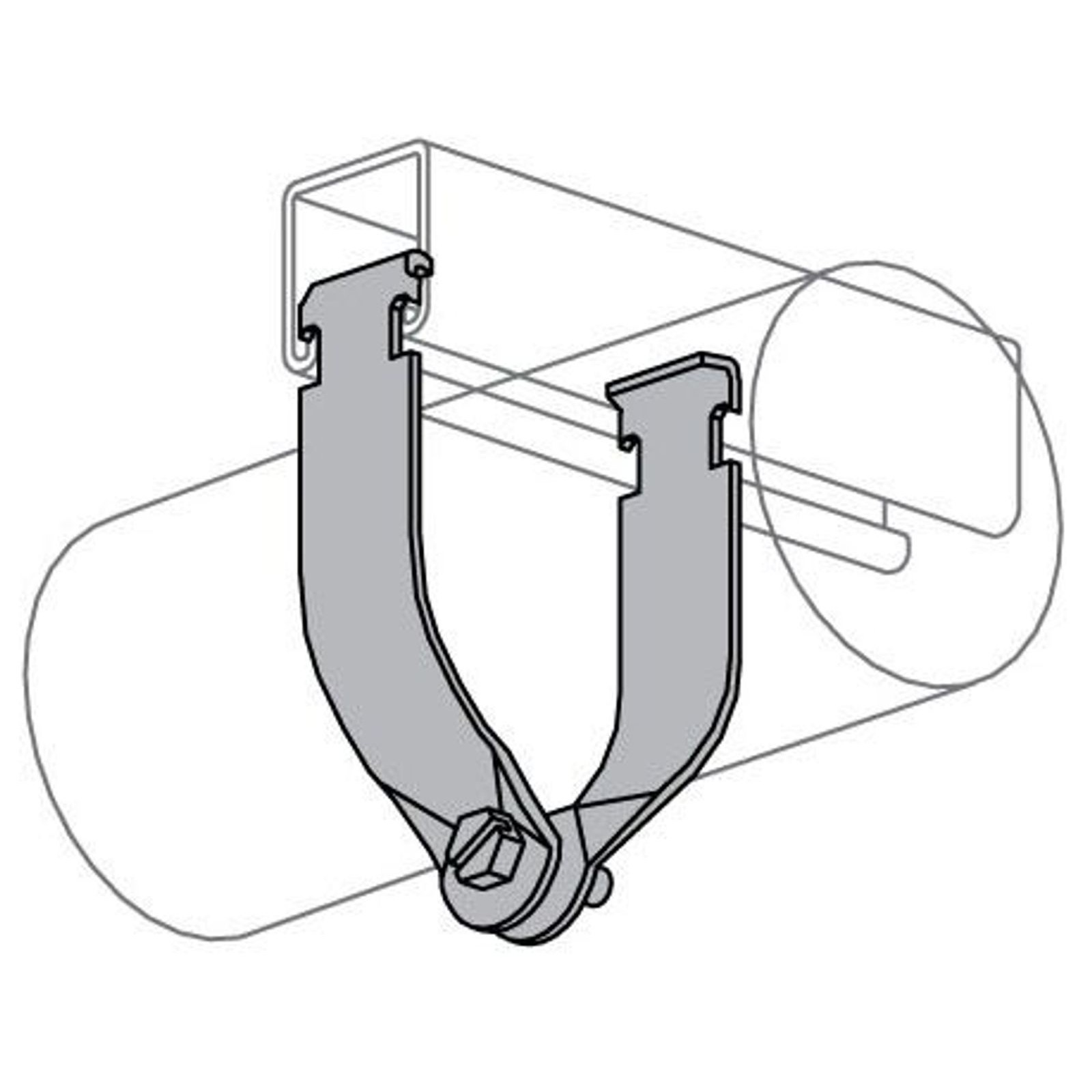 Power-Strut PS-1300_1-1/2-EG, 1-1/2", 500 Lb Load Rated Pipe/Conduit Clamp, 1 pc