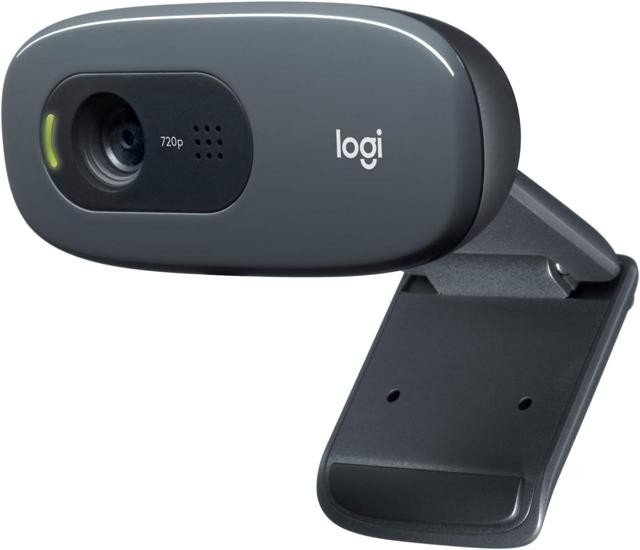 Logitech C270 HD Webcam, 720p, Widescreen HD Video Calling, Light Correction, No
