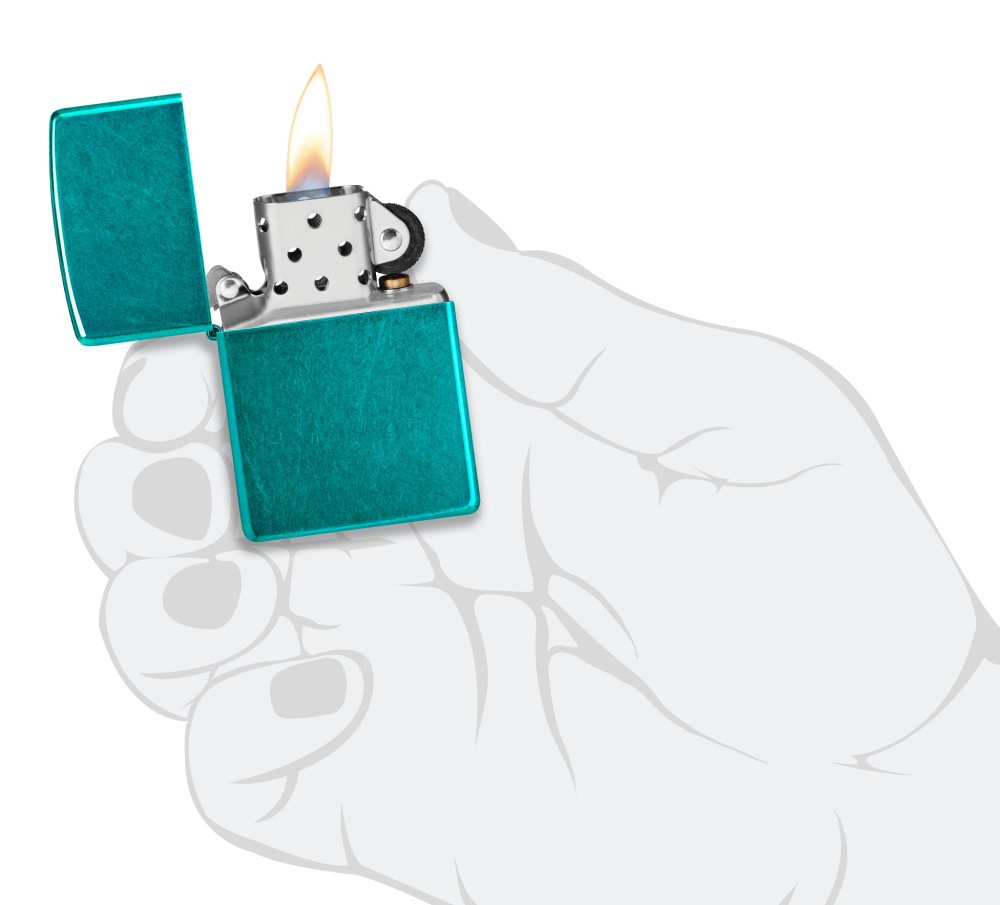 Zippo Classic Candy Teal Windproof Pocket Lighter, 24004