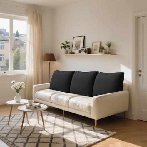 Back Support Pillow for Couch – Bed Rest Back Pillow with Removable Black