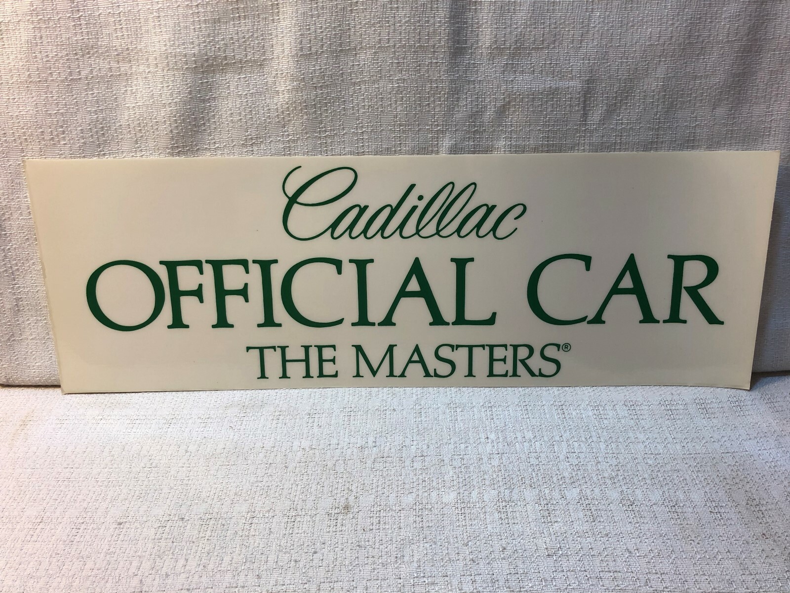 Cadillac Official Car of The Masters Golf Sticker Augusta National Golf Club