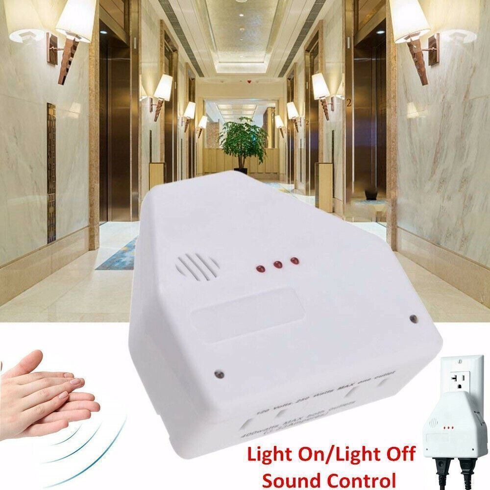 New Clapper Sound Activated Clap On/Off Light Switch Wall Socket Outlet Adapter