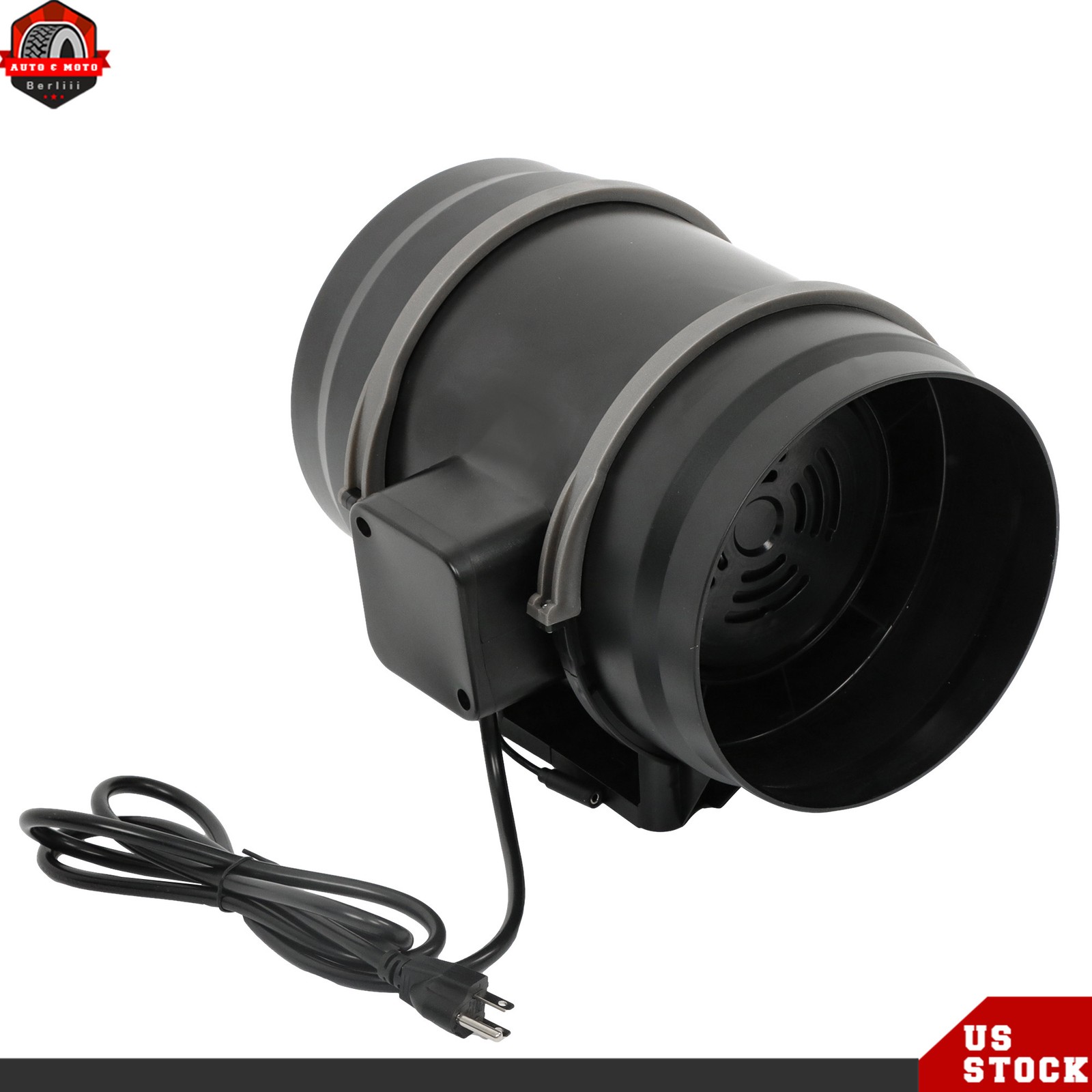 Inline Duct Fan, 8-Inch 807 CFM & Temperature Humidity Controller EC-Motor