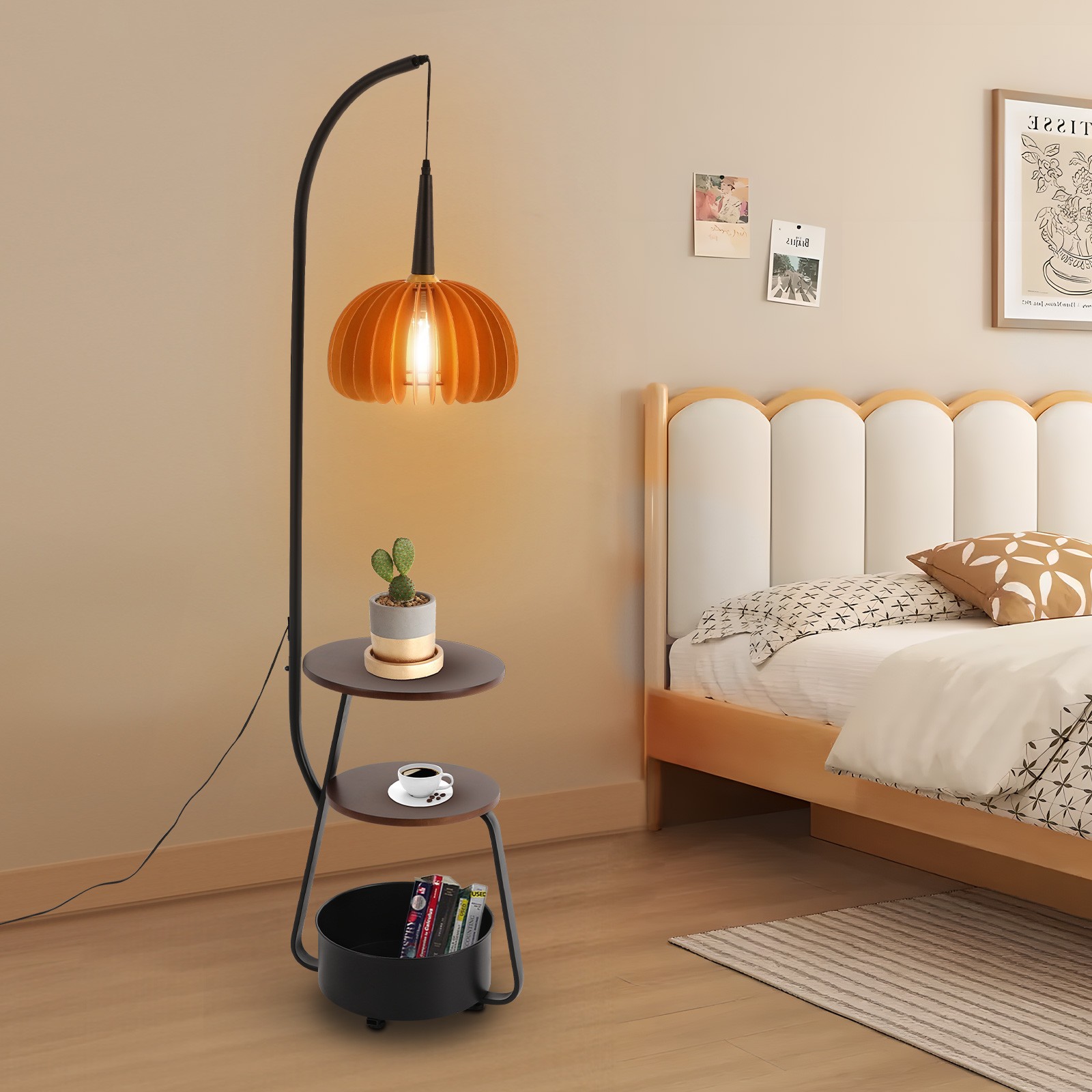 Vintage Multifunctional Floor Lamp Standing Lamps Decorative Standing Light 110V