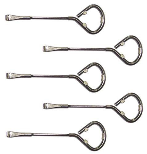5 Pack Church Key Bottle Opener, Opening Tool, Can Silver
