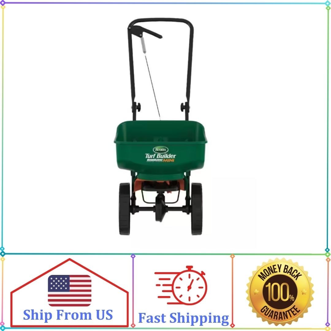 Turf Builder Edgeguard Mini Broadcast Spreader for Seed,Fertilizer,Salt,Ice Melt