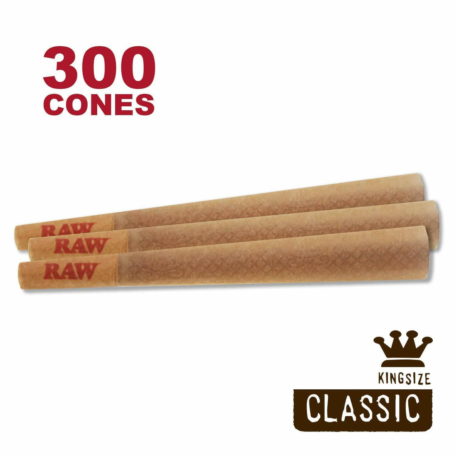 Authentic Raw King Size pre rolled 50 / 100 /150/ 200 Cone + FREE Lighter