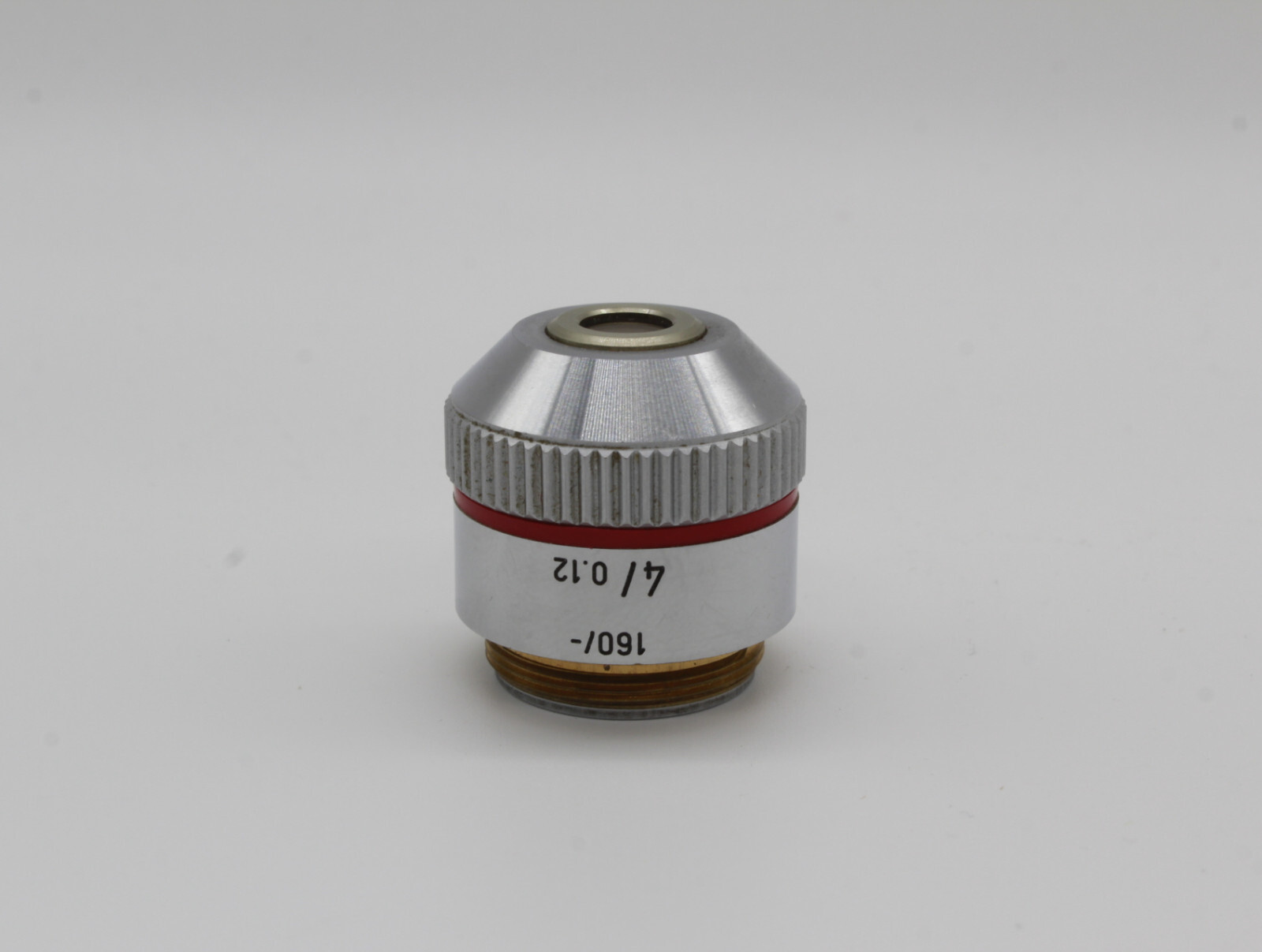 Leitz Microscope Obective 4 0.12 160 RMS thread #Ob6