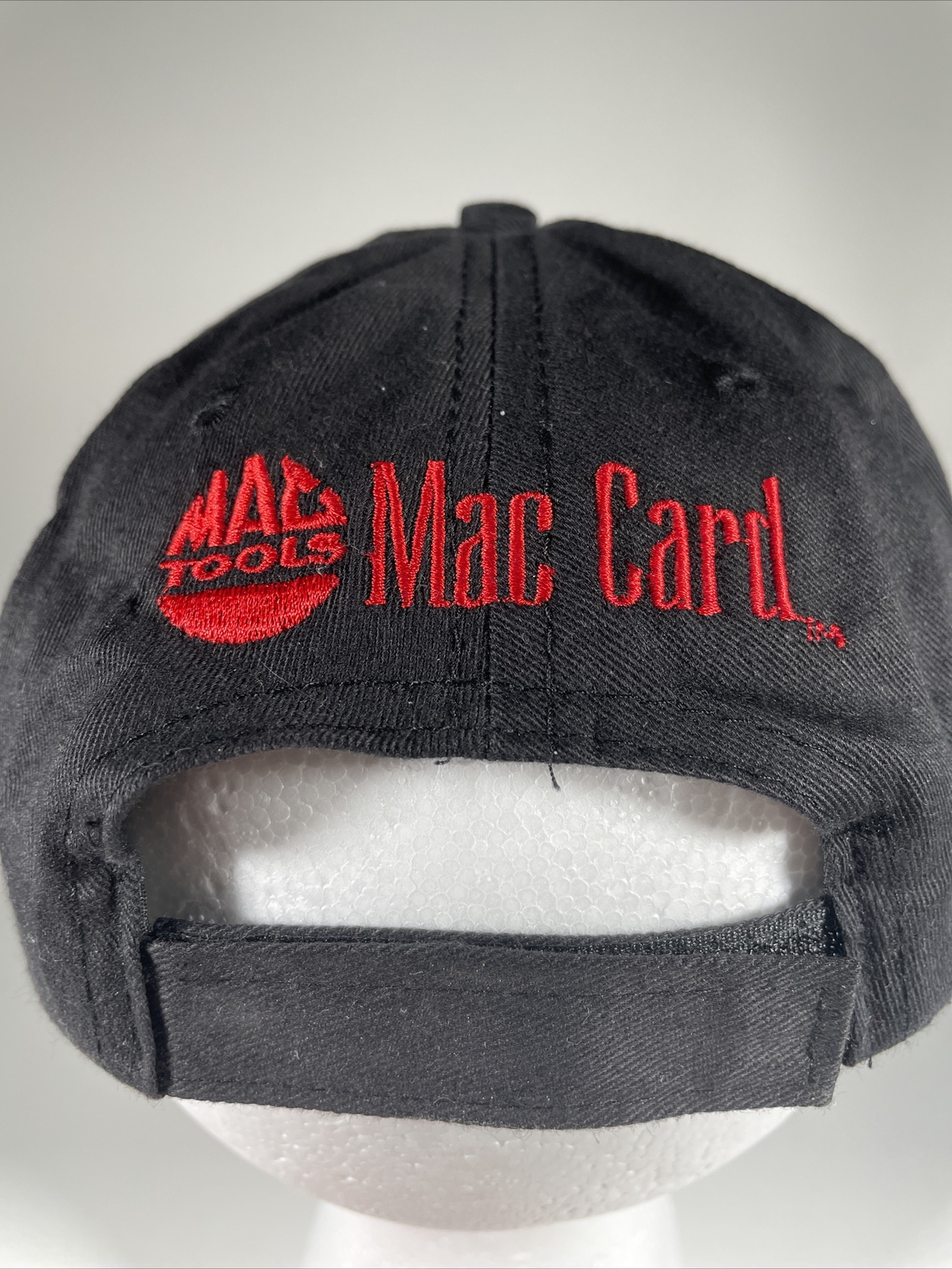 Mac Tools Hat Mac Card Embroidered Logo Black Cap Adjustable Hook And Loop Size