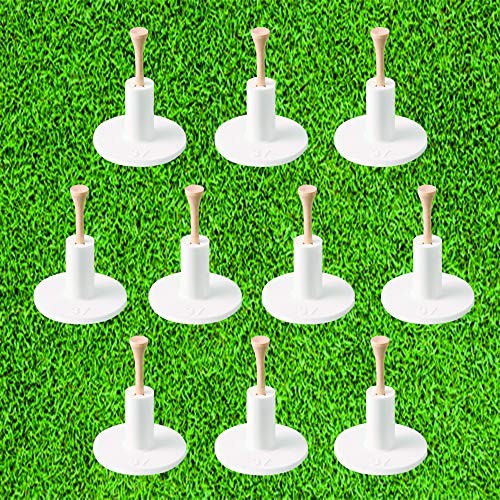 Keepup 10 Set Golf Rubber Tee Holder Set For Driving Range Golf Practi