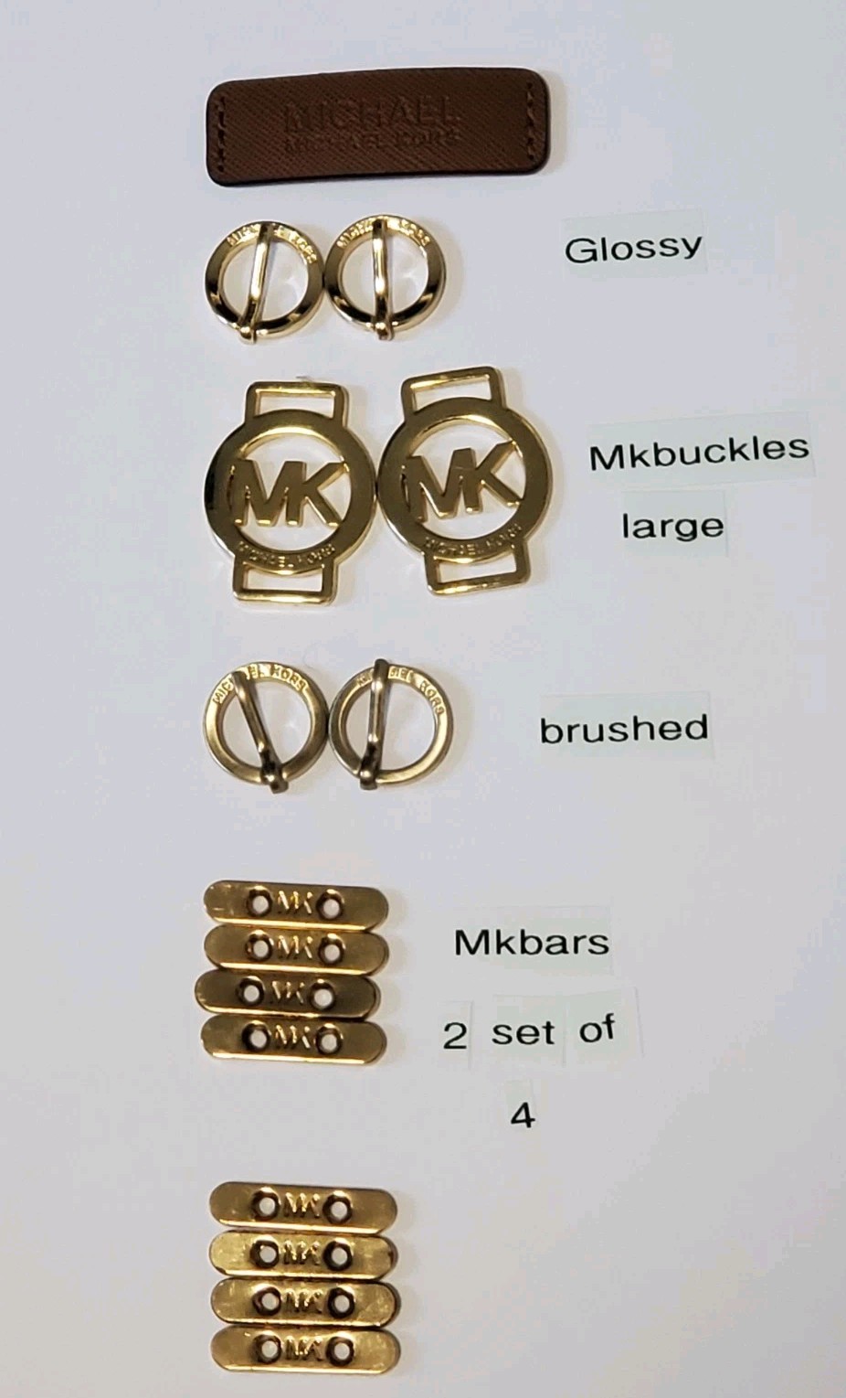 Michael Kors  Authentic Gold-Tone Hardware Replacement Parts For Handbag/Shoes