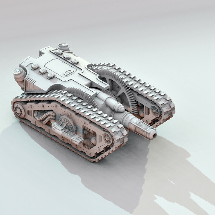 Wargames Compatible - Covenants of Mars - Nemausos Assault Tank Solwyte