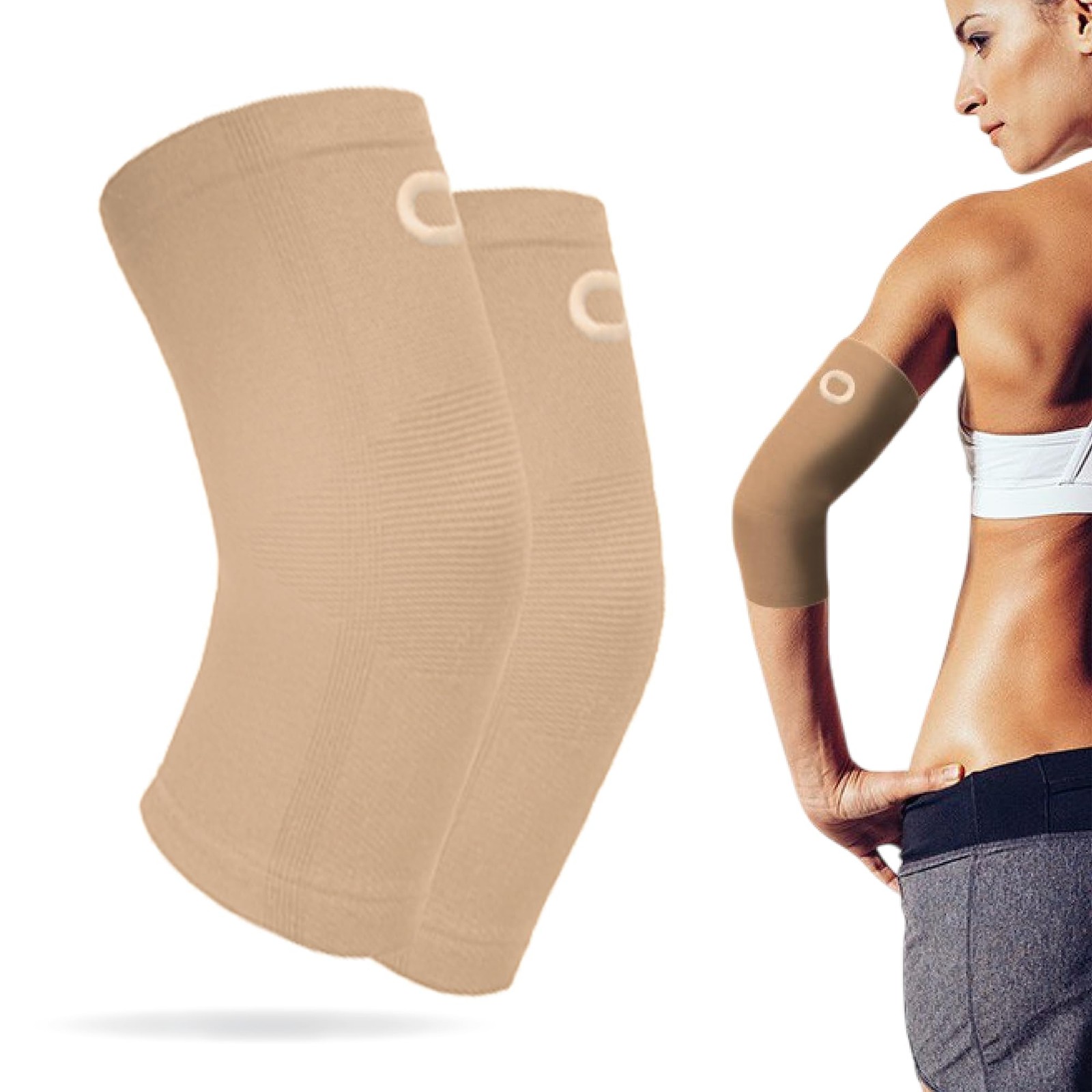 Elbow Brace Compression Sleeve (1 Pair) - Instant Support Elbow Sleeves for T...