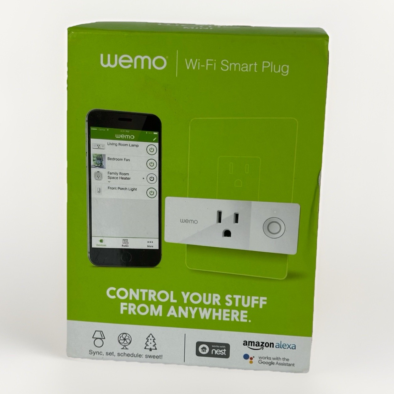 WeMo Mini Wi-Fi Smart Plug F7C063 Works w/ Alexa Google Nest – New Open Box