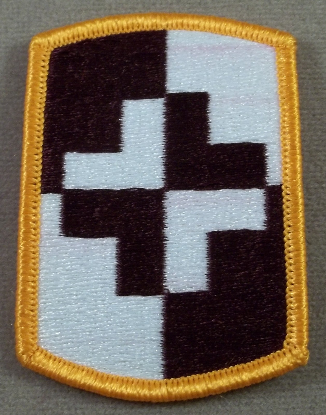 US Army 4th Medical Brigade Full Color Merrowed Edge Patch