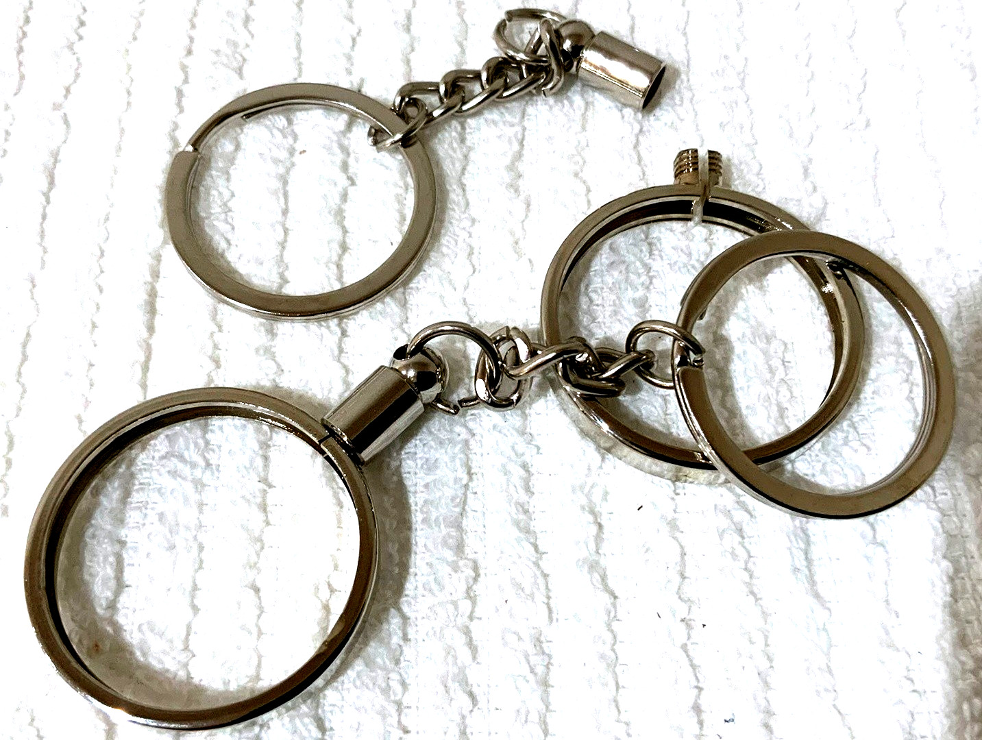 *SILVER* DIY 30MM Blank Keychain Bezel