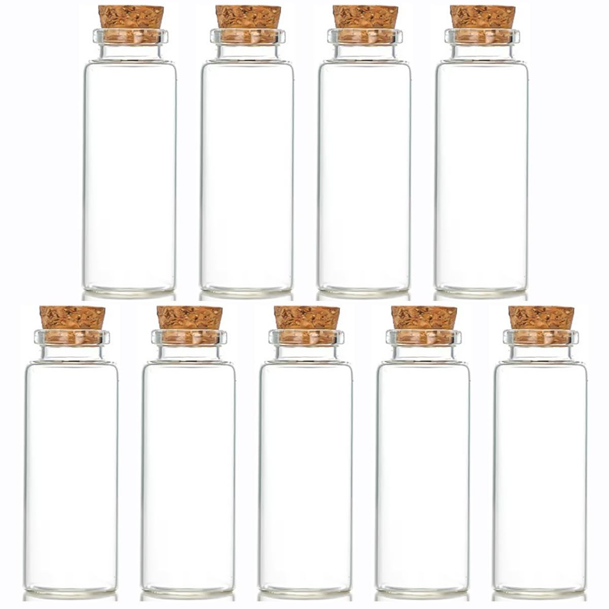 Botellas pequeñas de vidrio de 40 ml con tapón de corcho, botella decorativa