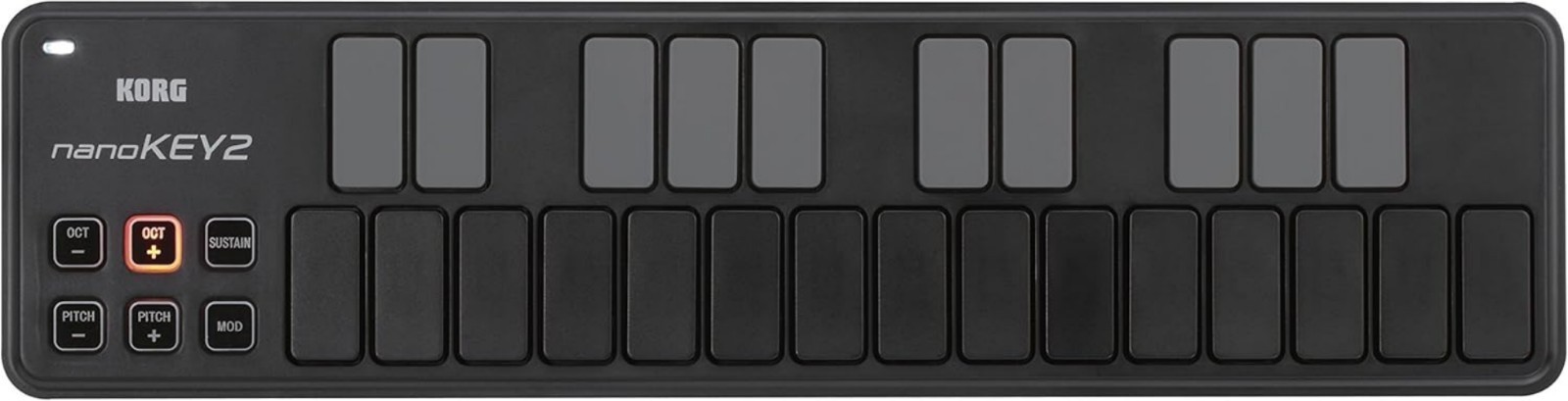 Lightweight Black 25-Key MIDI Controller - Ideal for Electronic Music Producers