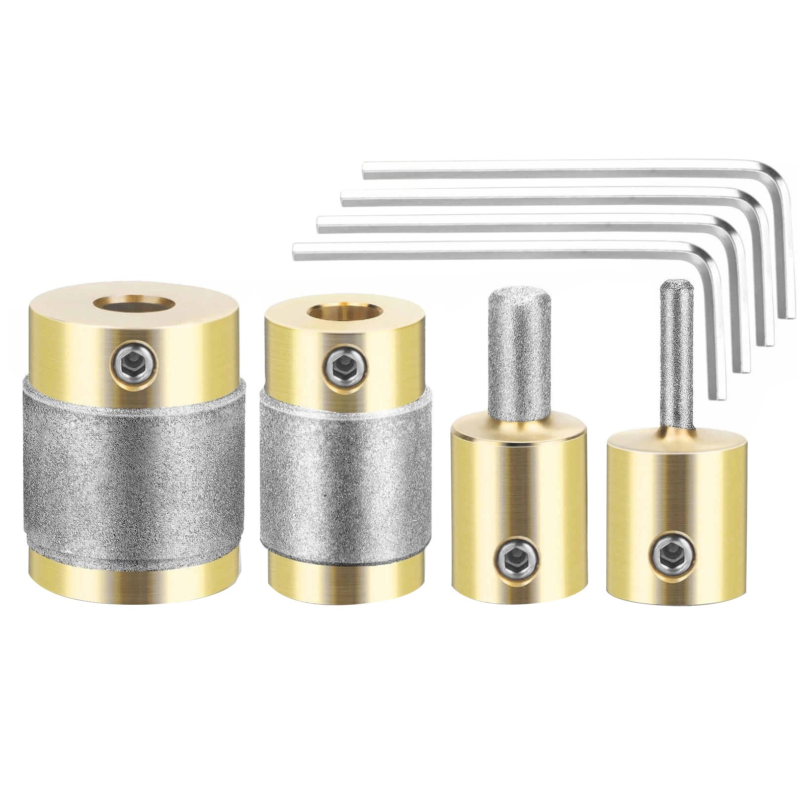 4PCS Diamond Grinder Bits for Stained Glass, Replacement Drilling Shaping Set