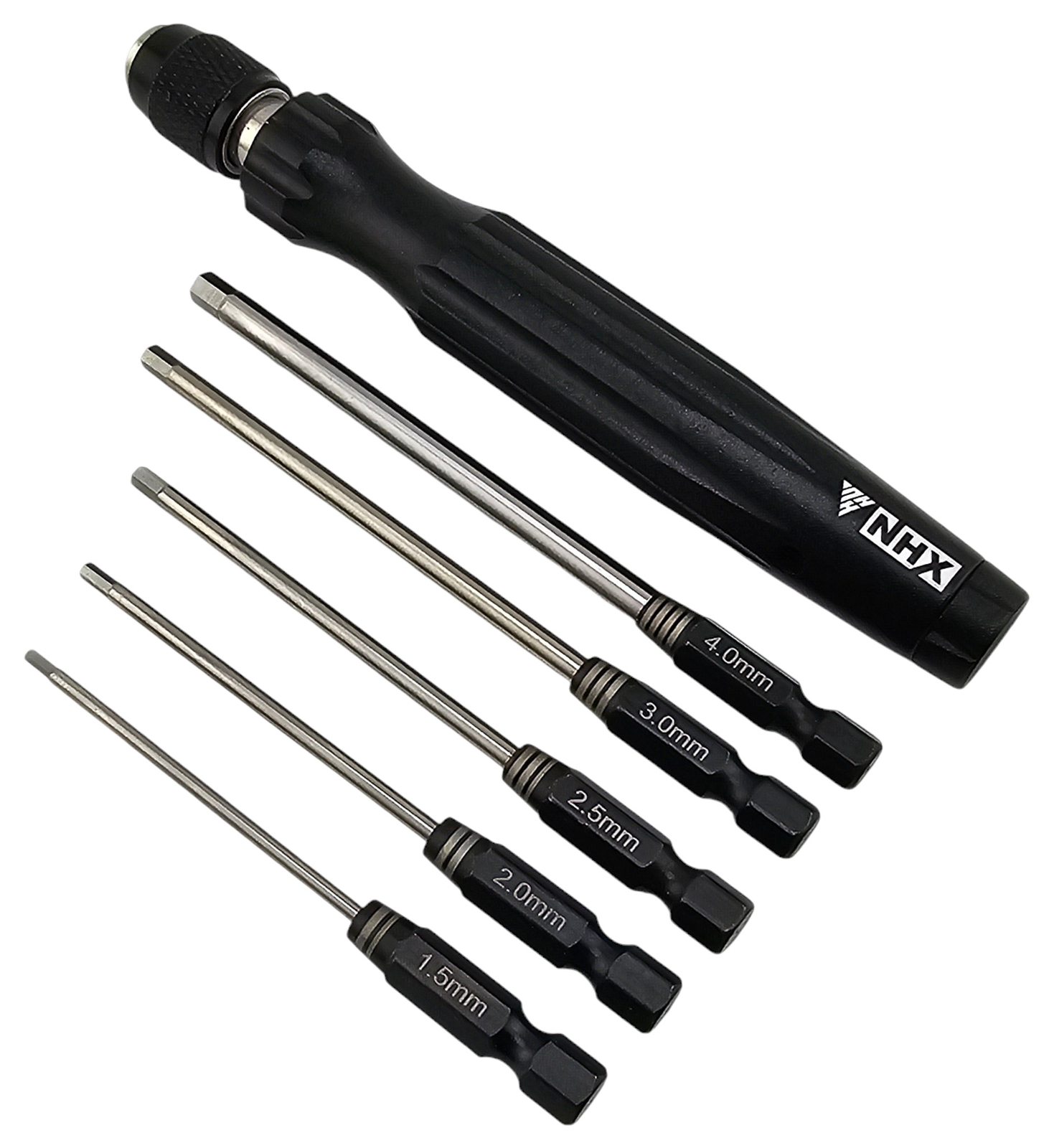 NEW NHX RC Alum Magnetic & Lock Screwdriver Handle with Hex1.5/2.0/ 2.5/3.0/4.0