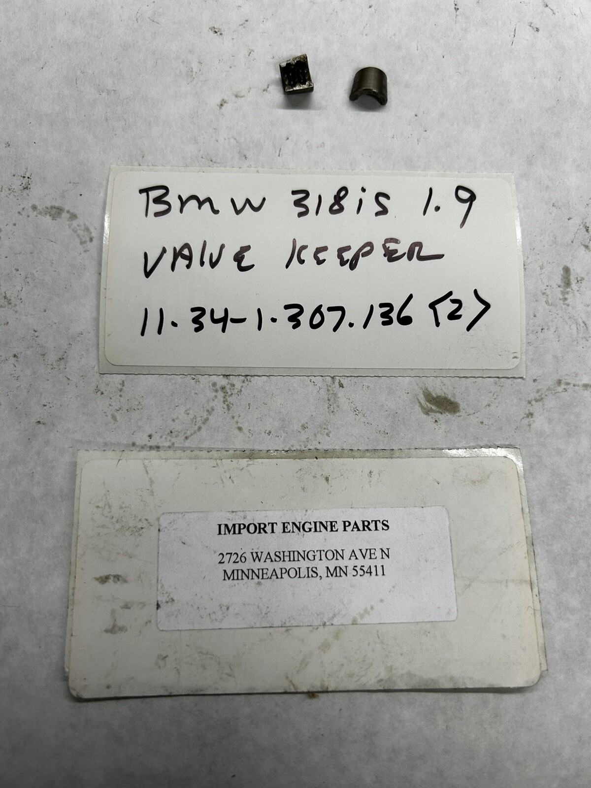 VALVE KEEPER USED FITS BMW 318is 1.8 DOHC 16V 1990-92  11-34-1-307-136  ONE PAIR