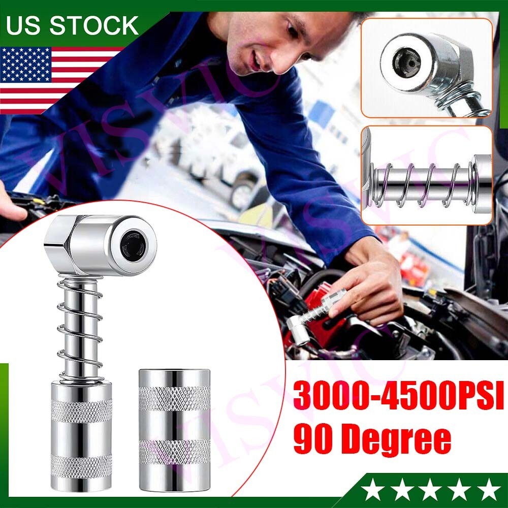1Set 90 Degree Grease Nozzle Adapter Grease Gun-Accessory Grease Coupler Adapter