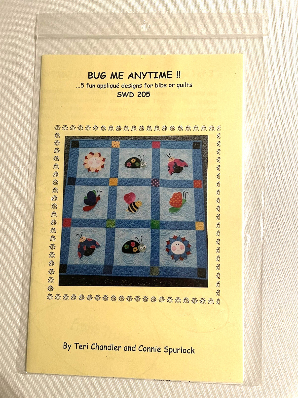 Bug Me Anytime II Fun Applique Designs for Bibs and Quilts Sew Wonderful Dreams