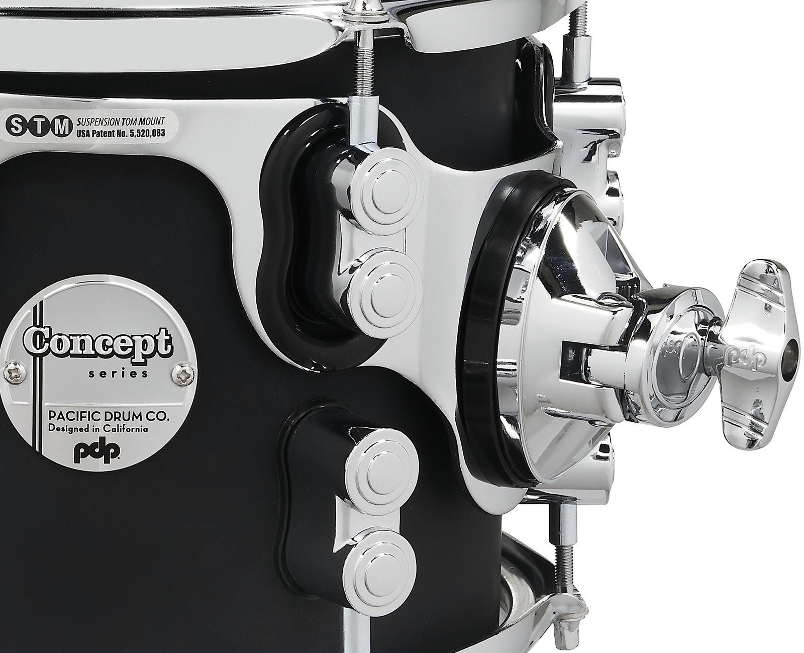 Pacific Drums & Percussion PDP Concept Maple 4-Piece Fusion, Satin Black Drum...