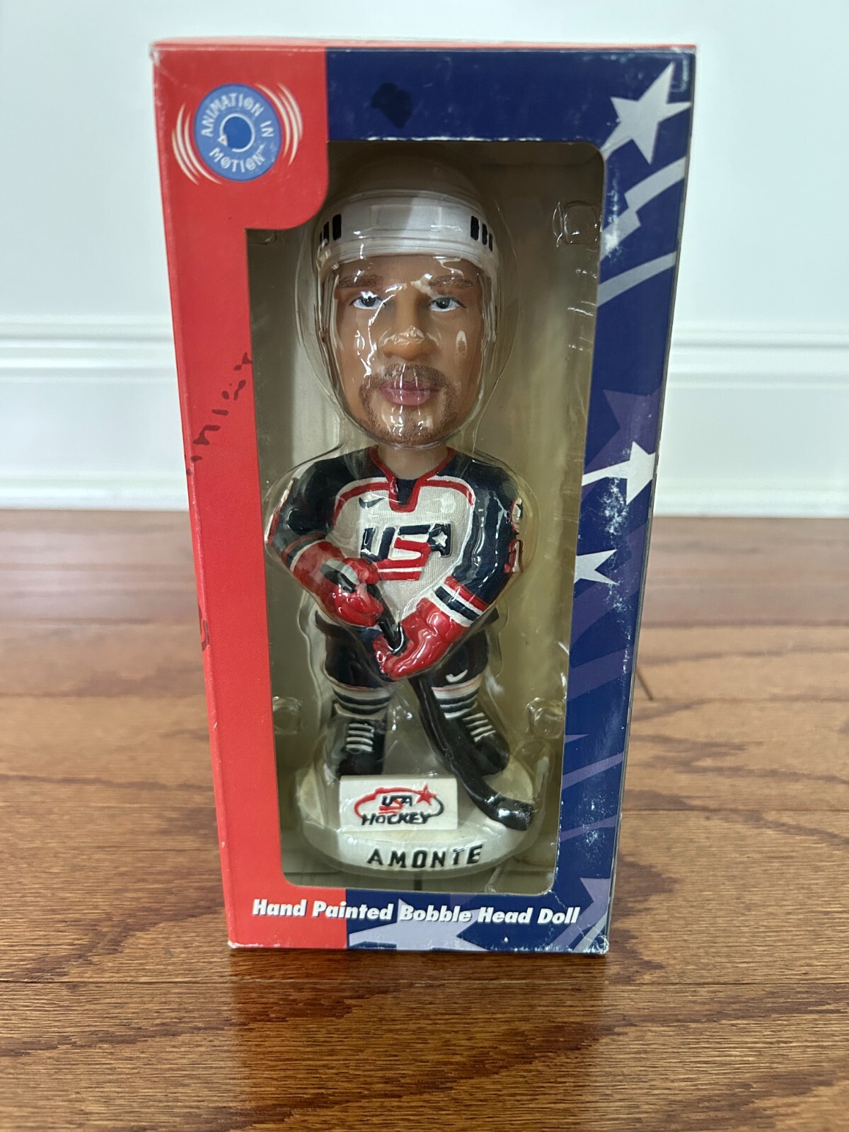 2001 Vintage Bobble Dobbles "TONY AMONTE" {USA OLYMPIC HOCKEY} Bobblehead, RARE!