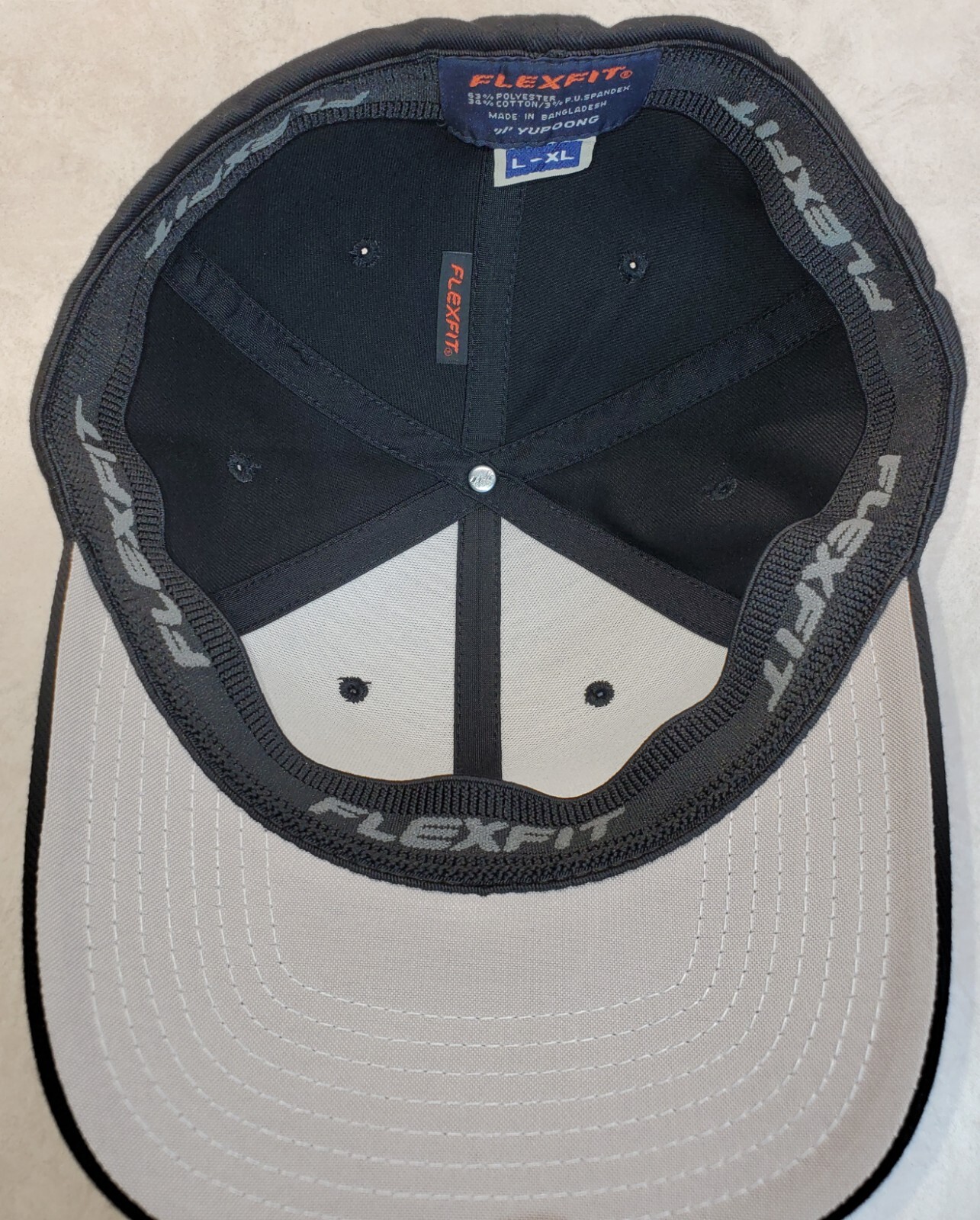 HD Wing Patch on Flexfit 6277 Combed Cotton Hat L/XL 7 1/4" - 7 5/8" Black
