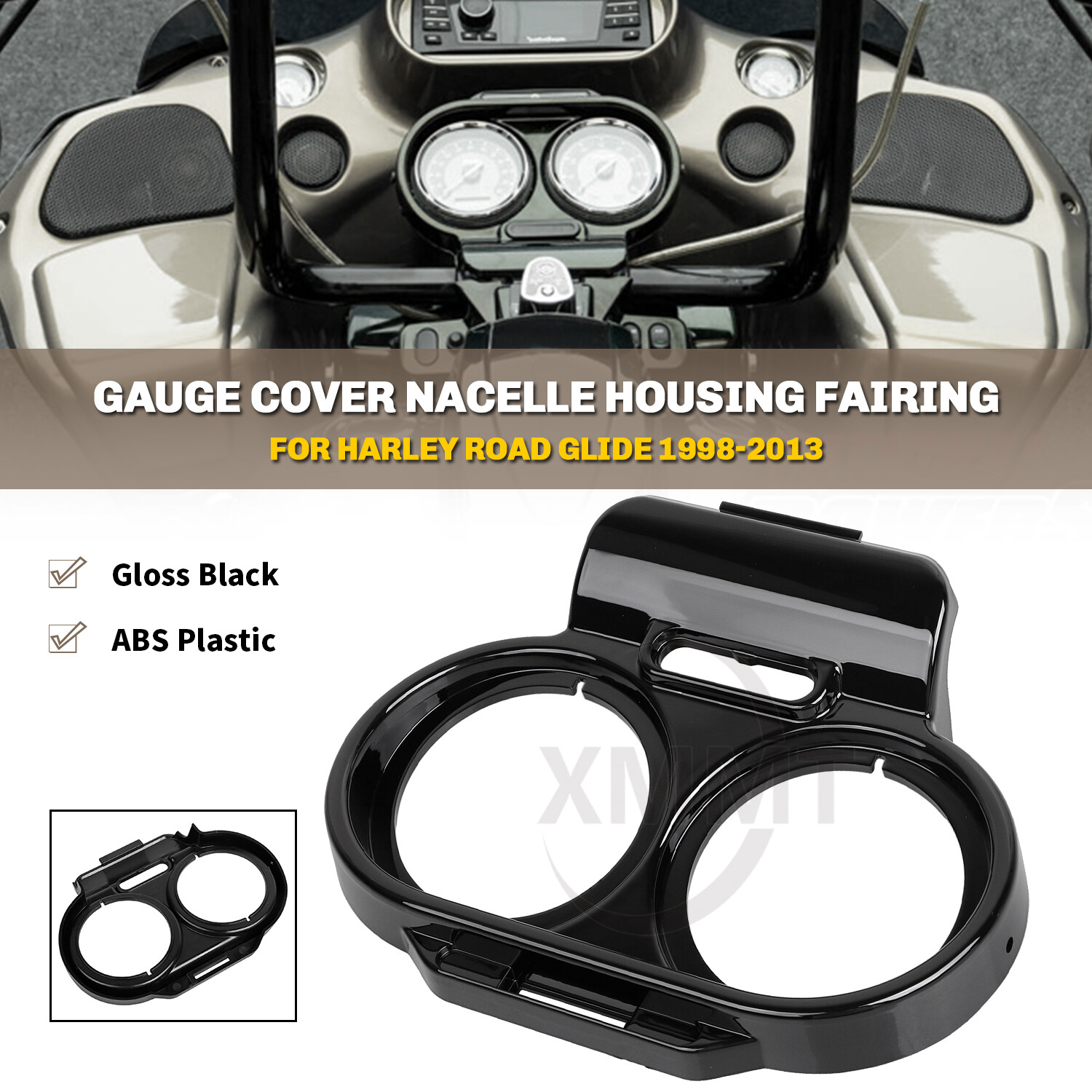 Top Gauge Cover Nacelle Housing Fairing For Harley Road Glide FLTRX EFI FLTRI
