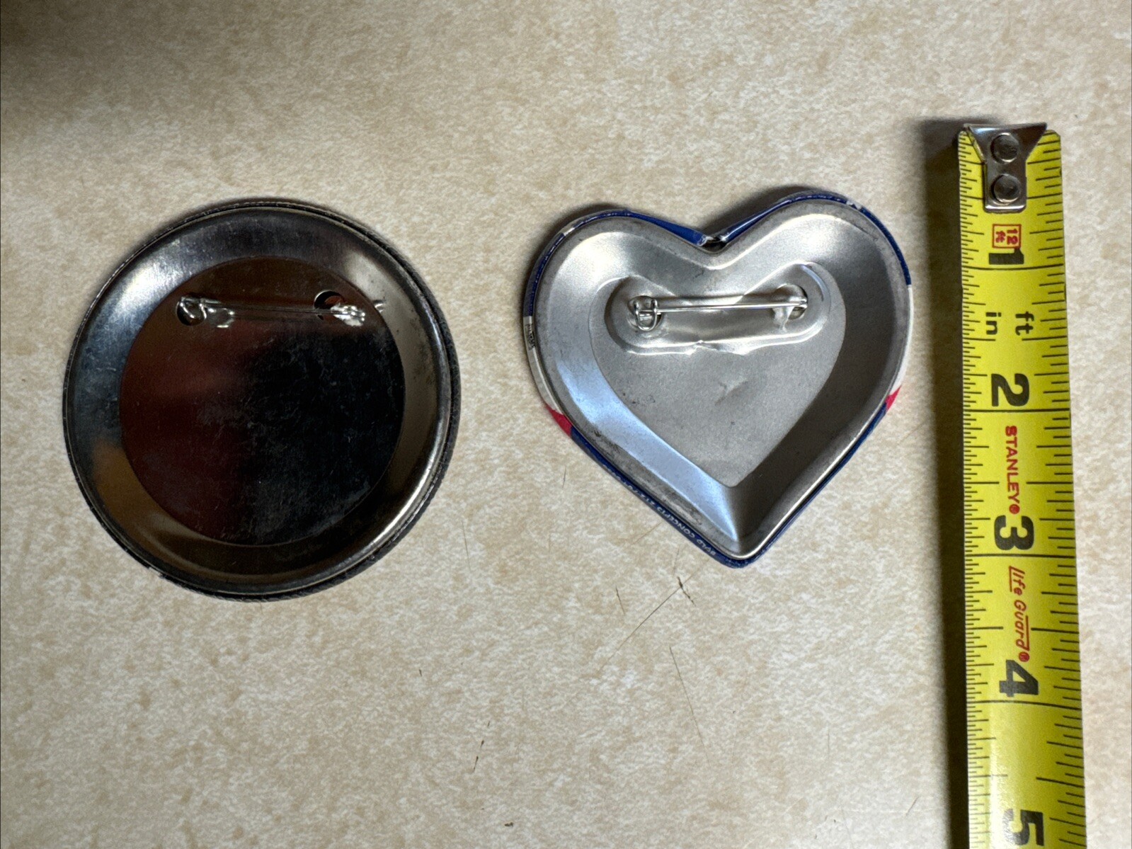 Hillary Clinton America's Choice for 2000 Heart Shape button + Jesse Jackson Win