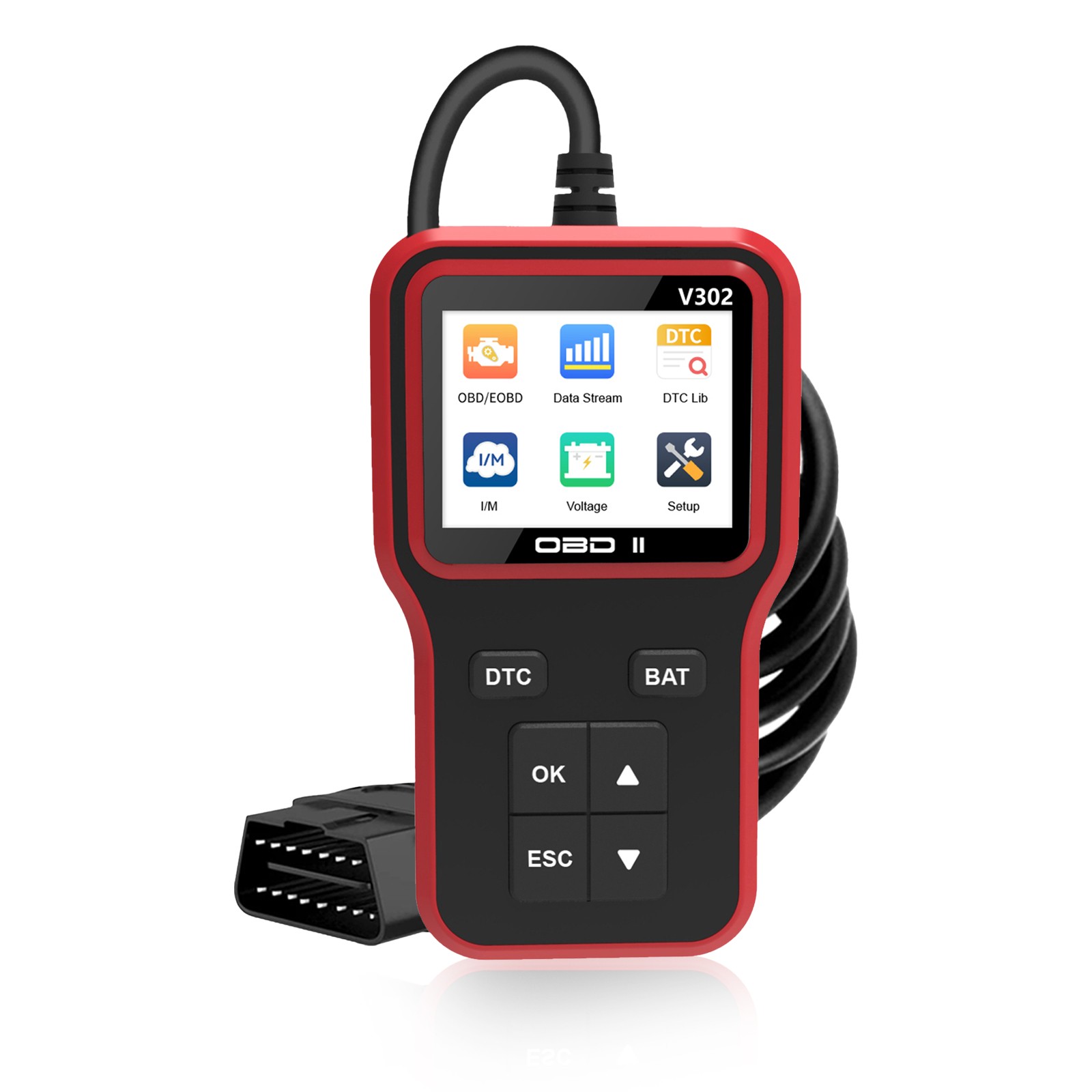 OBD2 Scanner Car Code Reader Battery Voltage Test O2 Sensor Live Data EVAP Test
