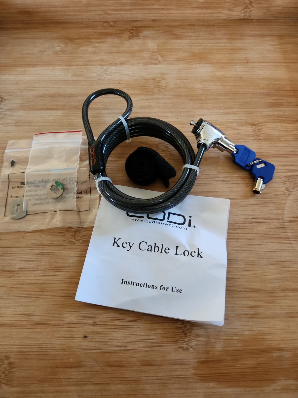 Cable Lock For Notebook or Laptop Computers Anti- CODi Security Theft Key Lock