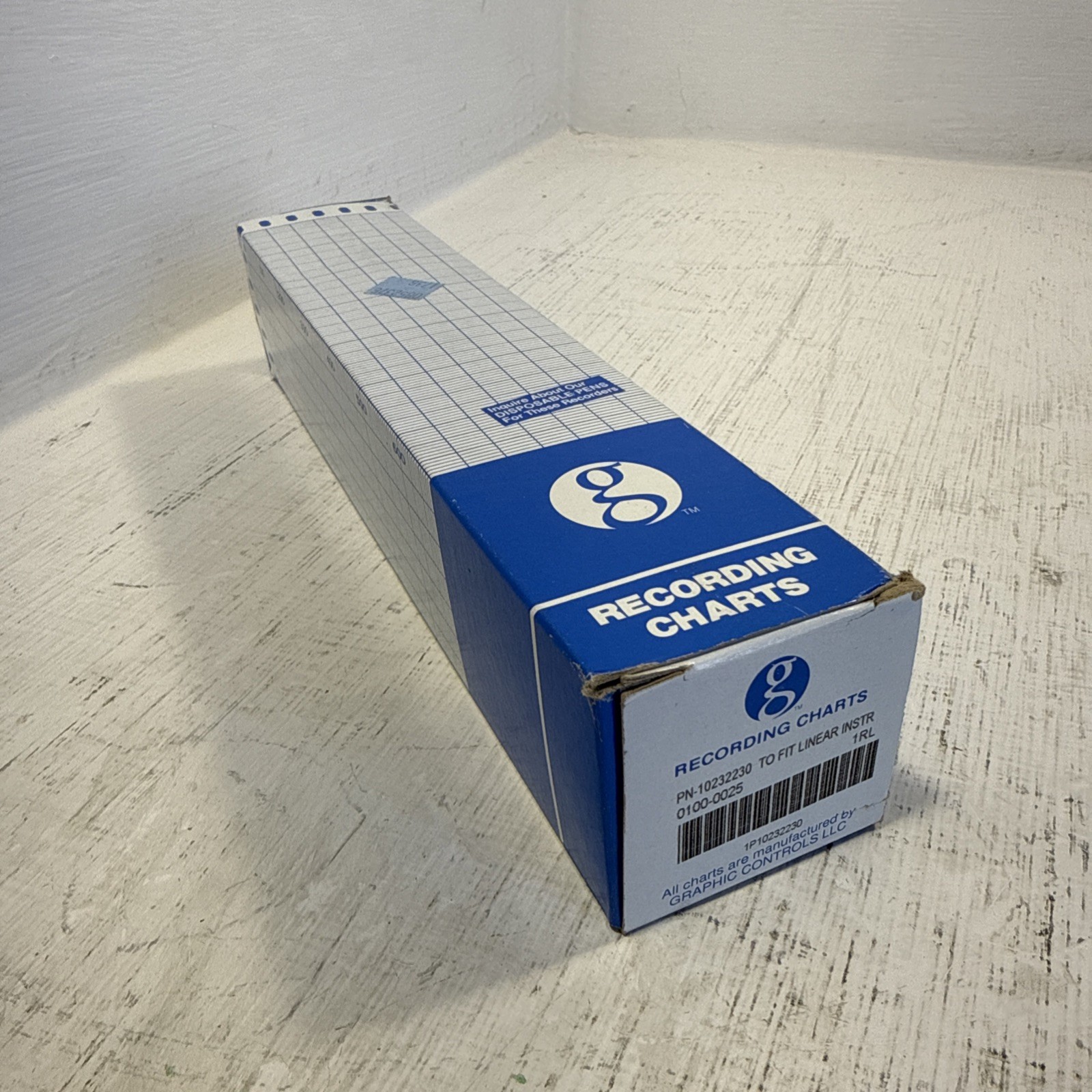 NEW Recording Charts 10232230 Paper Roll Refill To Fit Linear Instr. 0100-0025