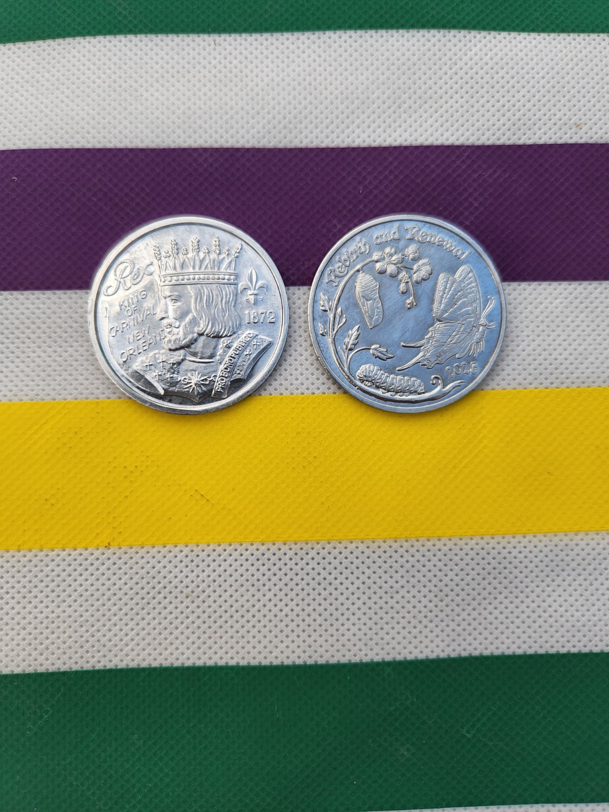 Rex 2026 Mardi Gras New Orleans Aluminum doubloons -Krewe of Rex 2026