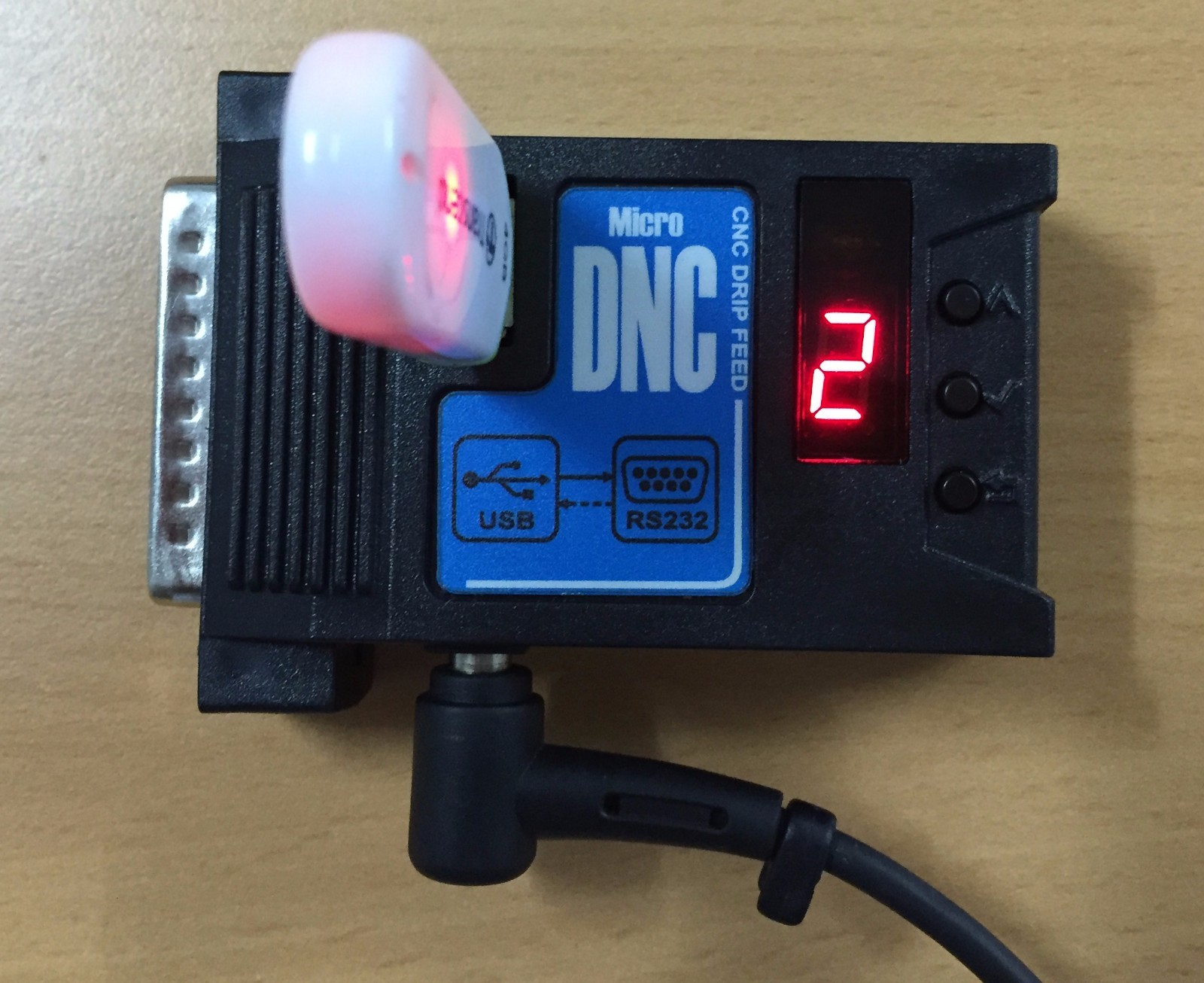 Micro DNC - Low cost USB READER for CNC machine, USB to RS232 converter, DNC eco