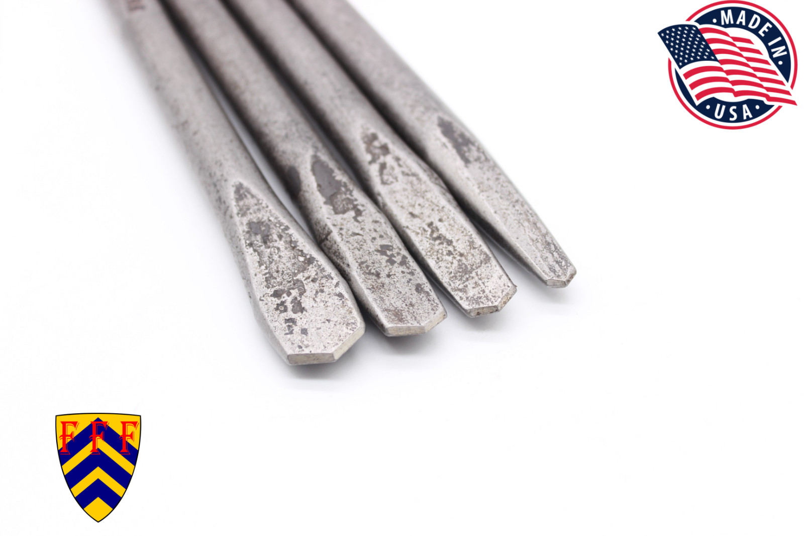 Fiery Furnace Blacksmith - 4Piece Thick Stock Slot Punch Set - MADE IN THE USA
