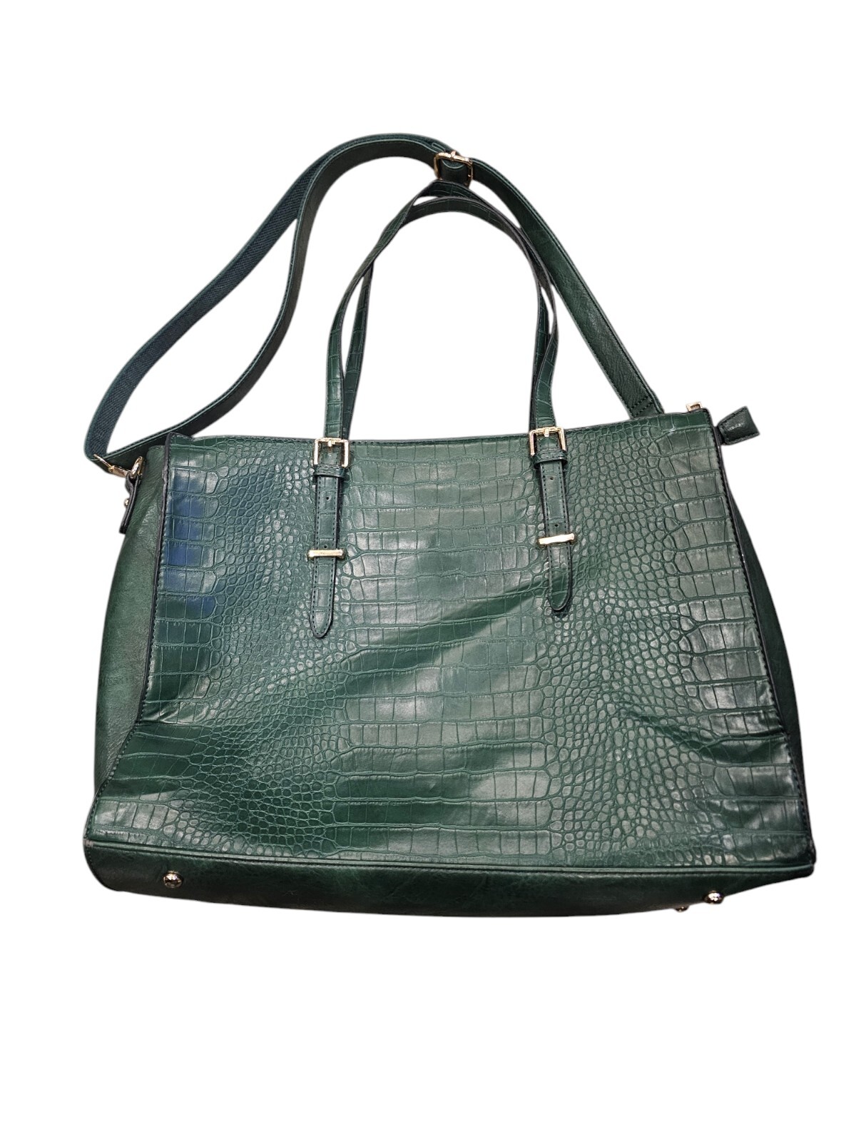 Laptop case, Hunter Green Pleather 16.5" wide x 12" tall x 5"deep Good condition