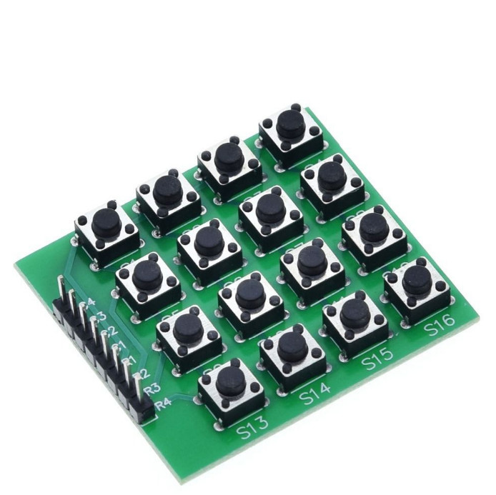 8pin 4x4 Matrix 16 Keys Button Keypad Keyboard Breadboard Module MCU for Diy Kit