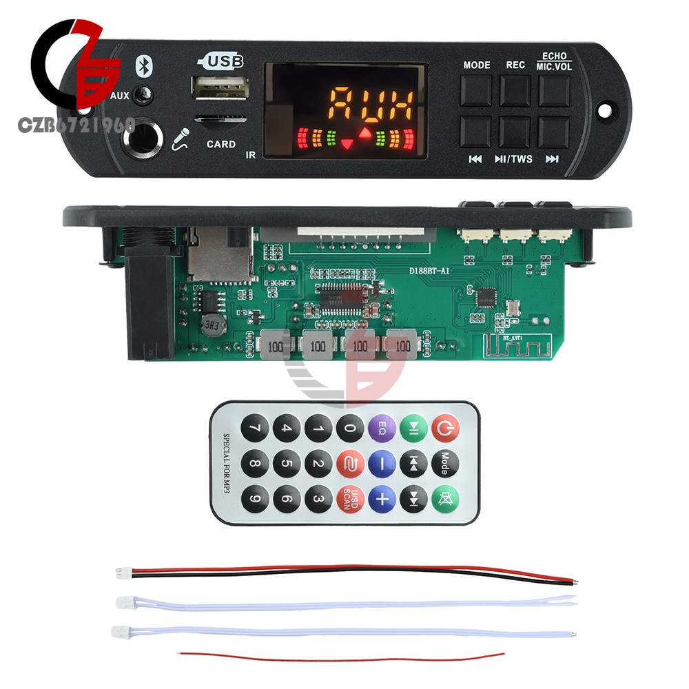 DC 12V MP3 Bluetooth Lossless Decoding Board Car Audio Decoder 2*50W Amplifier