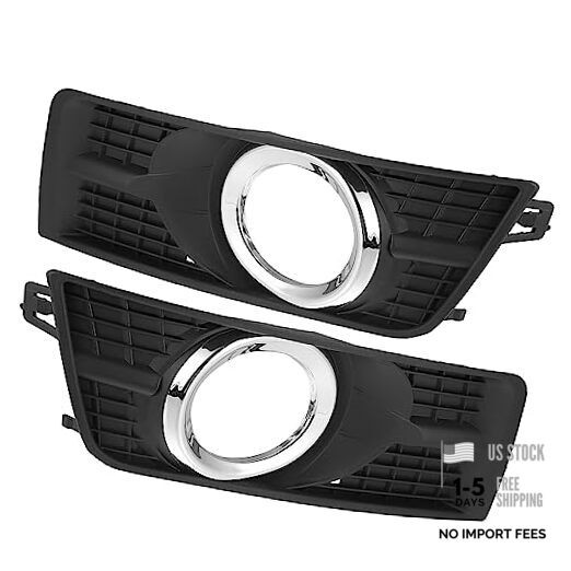 Set of 2 Front Left Right Fog Light Cover Bezel Trim Black for Cadillac SRX