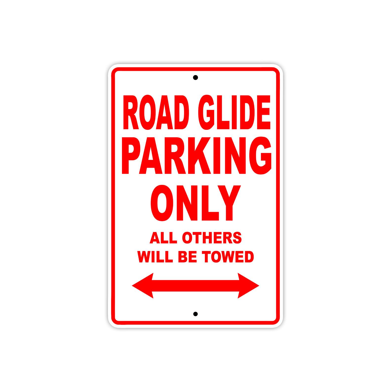 Road Glide Parking Only Motorcycle Bike Decor Novelty Notice Aluminum Metal Sign