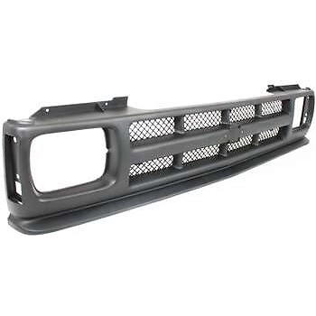 Grille For 1991-93 Chevrolet S10 1991-94 S10 Blazer Textured Black Shell Insert