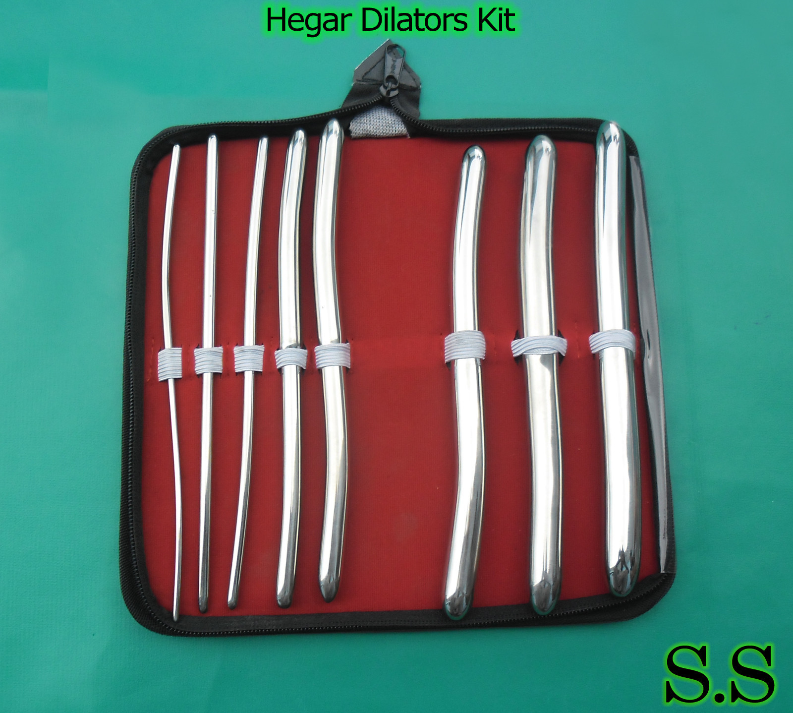 2 Hegar Uterine Dilators Set of 8 Pcs