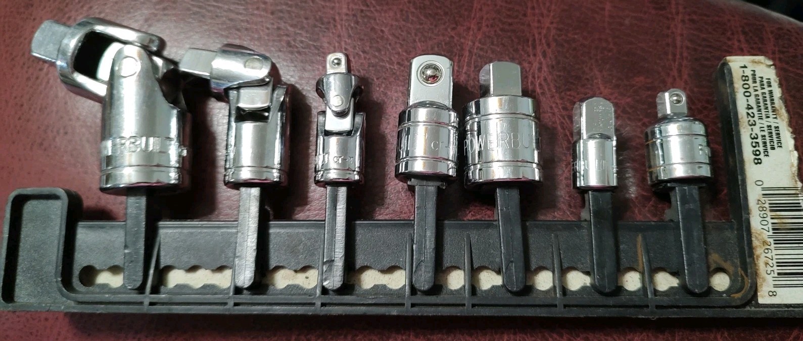 Powerbuilt 7 Piece Universal Joint and Socket Adaptor Set