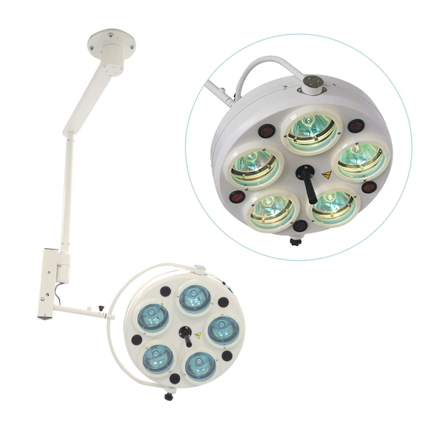 Ceiling Mounted Dental Shadowless Operating Lamp Exam Light Halogen Bulbs FK-5